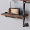 Armen Living 30" Orton Industrial Pine Wood Floating Wall Shelf in Gray and Walnut Finish LCORSH30 - alternate 2